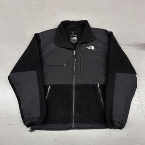 The North Face Jacket Mens Small Black Polartec Fleece Full Zip Denali Style